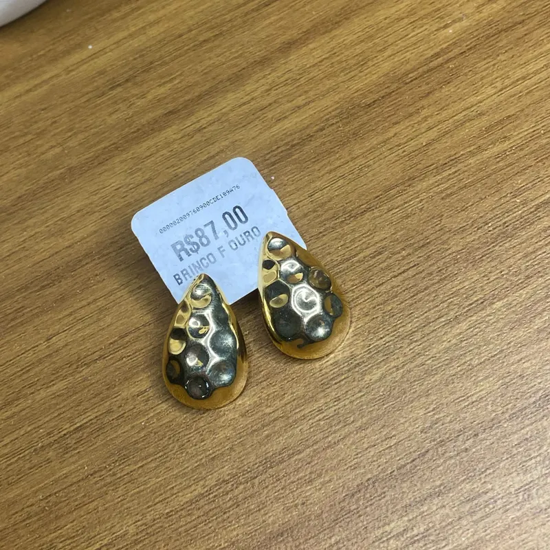 Brinco gota martelada