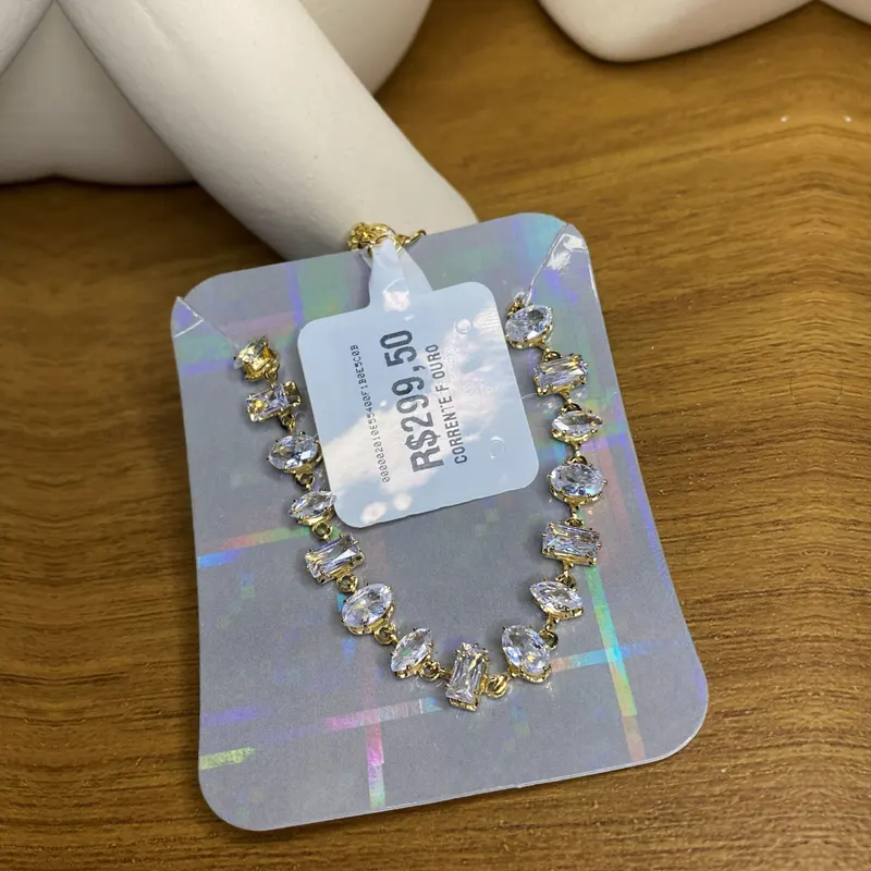 Choker de cristais navete