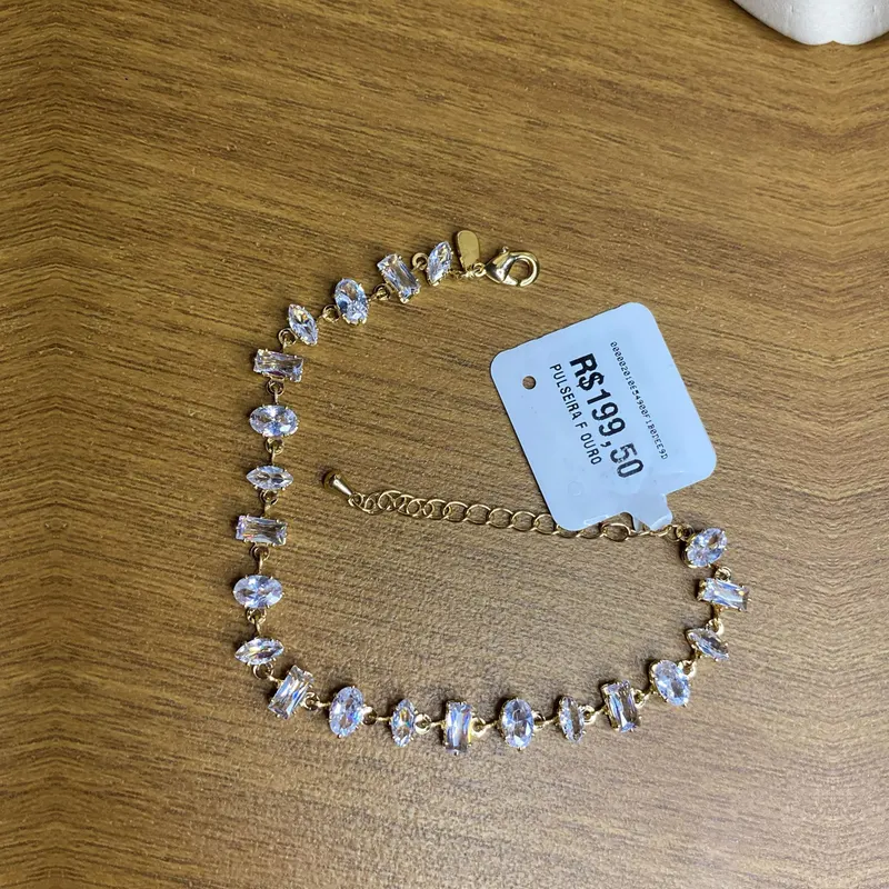 Pulseira riviera de cristais