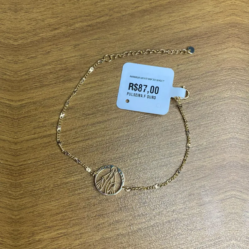 Pulseira medalha vazada